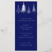 Elegante witte kerstboom met gouden sterren menu (Achterkant)