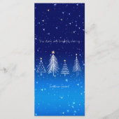 Elegante witte kerstboom met gouden sterren menu (Voorkant)