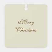 Elegante witte kerstpunsettia met goud metalen ornament (Achterkant)