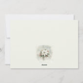 Elegante witte kerstpunsettia's feestdagenkaart (Achterkant)