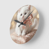 Elegante Witte Kittenshop Ronde Klok (Hoek)