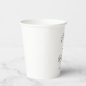 Elegante witte klassieke minimalistische bruiloft papieren bekers (Rechts)