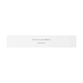 Elegante witte klassieke minimalistische bruiloft uitnodigingen wikkel (Vlak)