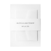 Elegante witte klassieke minimalistische bruiloft uitnodigingen wikkel (Voorkant Voorbeeld)