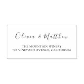 Elegante witte klassieke minimalistische bruiloft zelfinktende stempel (Design)