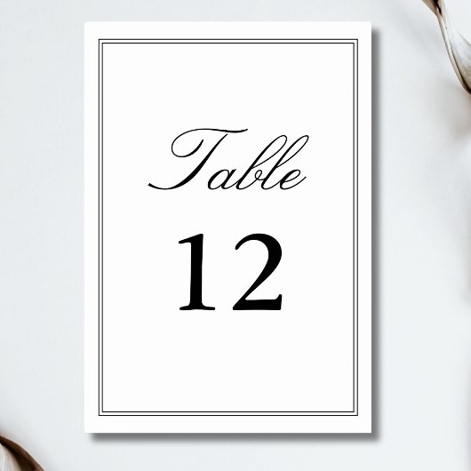 Elegante witte klassieke script bruiloft kalligraf kaart