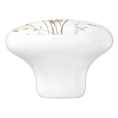 Elegante witte kosmos bloemenboerderij keramische knop (Zijkant)