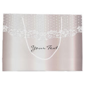 Elegante Witte Lace Bloemen Geschenktas Groot Cadeauzakje (Achterkant)