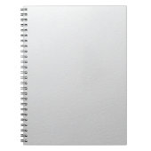 Elegante witte lederen structuur schrijfboek notitieboek (Voorkant)