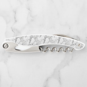Elegante witte leisteen fluisterstroom marmeren te kurkentrekker