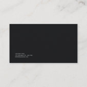 Elegante witte lelie en orchidee zwarte sympathie visitekaartje (Achterkant)