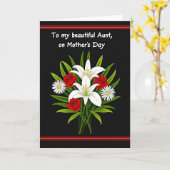 Elegante Witte Lelie Moederkaart Kaart (Gele Bloem)