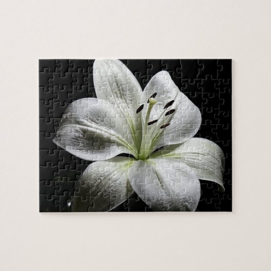 Elegante witte lelie puzzel legpuzzel (Horizontaal)