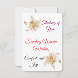 Elegante Witte Lelie Wenskaart Bedankkaart
