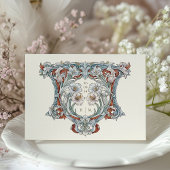 Elegante witte lelies art nouveau bruiloft RSVP Ka Kaart