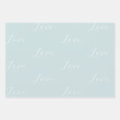Elegante witte liefde Aqua Mint bruiloft Inpakpapier Vel (Voorkant)