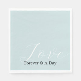 Elegante witte liefde Aqua Mint bruiloft Servet