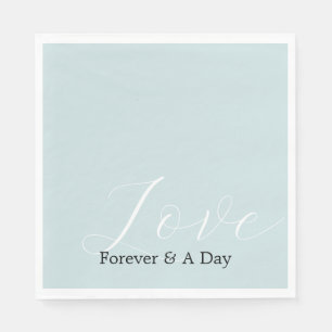 Elegante witte liefde Aqua Mint bruiloft Servet