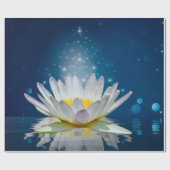 Elegante Witte Lotus Cadeaupapier (Vlak)
