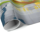Elegante Witte Lotus Cadeaupapier (Rol Hoek)