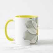 Elegante witte lotus illustratie mok (Links)