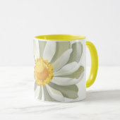 Elegante witte lotus illustratie mok (Voorkant rechts)