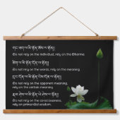 Elegante witte Lotus Tibetaans boeddhistische cita Hangend Wandkleed (Voorkant)