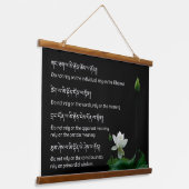 Elegante witte Lotus Tibetaans boeddhistische cita Hangend Wandkleed (Gebogen)