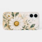 Elegante Witte Madelief Bloem iPhone 16 Hoesje (Achterkant horizontaal)
