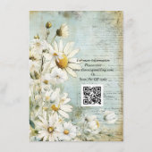 Elegante Witte Madelief Informatiekaartje (Achterkant)