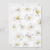 Elegante witte madeliefje bloem minimalistische br kaart (Achterkant)