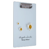 Elegante witte madeliefjes blauw klembord (Rechts)