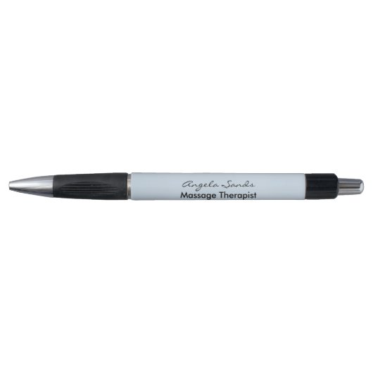 Elegante witte madeliefjes blauw pen (Voorkant)