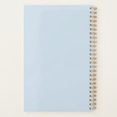 Elegante witte madeliefjes blauw planner (Achterkant)