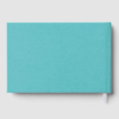 Elegante witte madeliefjes bruiloft Blauwgroen Gastenboek (Achterkant)