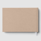 Elegante witte madeliefjes bruiloft rustieke beige gastenboek (Achterkant)