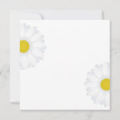 Elegante witte madeliefjes vierkante trouwuitnodig kaart (Achterkant)