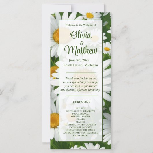 Elegante witte madeliefjes witte bloemenvelden gro (Voorkant)