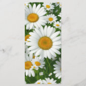 Elegante witte madeliefjes witte bloemenvelden gro menu (Achterkant)