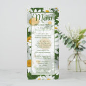 Elegante witte madeliefjes witte bloemenvelden gro menu (Staand voorkant)