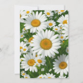 Elegante witte madeliefjes witte bloemenvelden Tro Kaart (Achterkant)