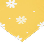 Elegante witte madeliefjesbloem zonnige gele brunc tafelkleed (Gekanteld)