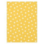 Elegante witte madeliefjesbloem zonnige gele brunc tafelkleed (Voorkant)