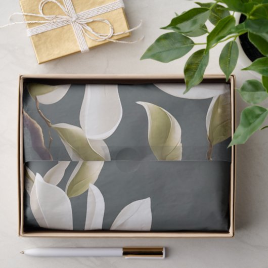 Elegante witte Magnolia Bloem Tissuepapier (Geschenk)