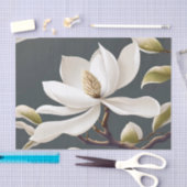 Elegante witte Magnolia Bloem Tissuepapier (Craft)