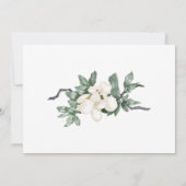 Elegante witte Magnolia Blossom Save The Date (Achterkant)