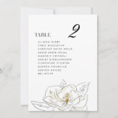 Elegante witte Magnolia bruiloft zitgrafiek (Voorkant)