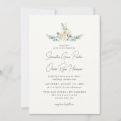 Elegante witte Magnolia Eucalyptus bruiloft detail Kaart (Voorkant)