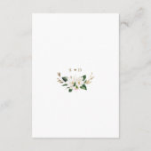Elegante witte Magnolia gouden bruiloft details Informatiekaartje (Achterkant)