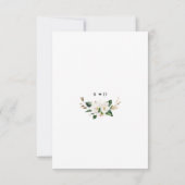 Elegante witte magnolia gouden songrequest bruilof RSVP kaartje (Achterkant)